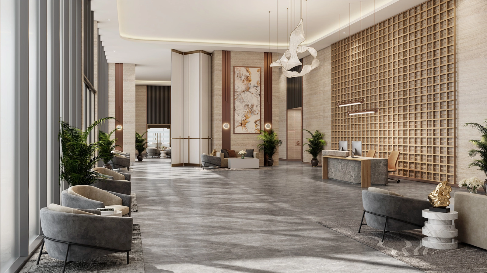 Brigade Icon Apartments in Mount Road Chennai entrance lobby